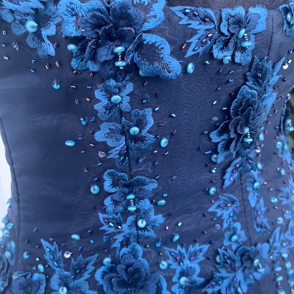 Jovani sz 8 prom party dress blue cocktail wedding party dress - Picture 12 of 16